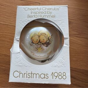 Berta Hummel Cheerful Cherubs Christmas Ornament 1988 Schmid Fifteenth Limited
